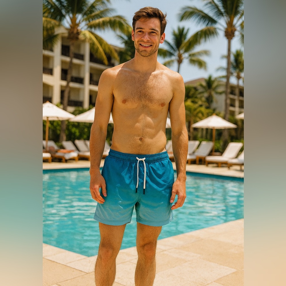 American Eagle like new men’s swim trunks/shorts with soft boxer liner. Sz M
